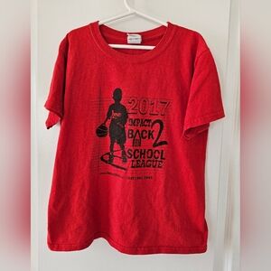 sz S Red Kids‎ Basketball Graphic T-Shirt NYC 2017 IMPACT BACK TO SCHOOL LEAGUE